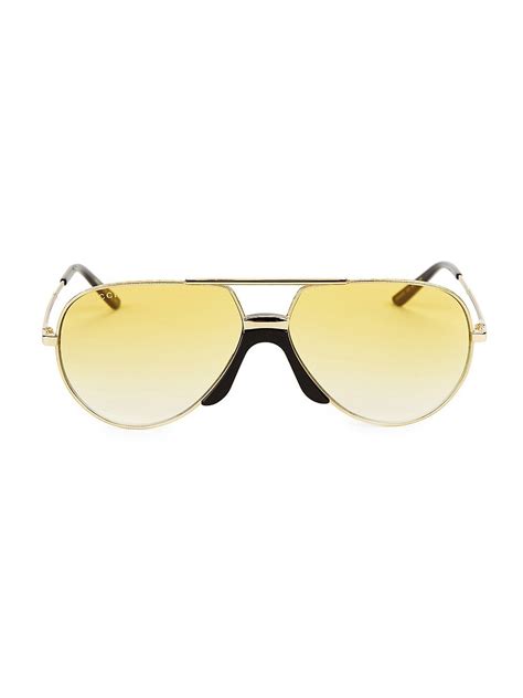 gucci havana eyeglasses gold|Gucci 60mm aviator sunglasses.